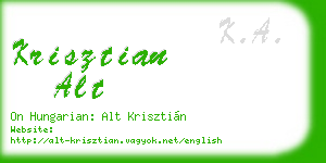 krisztian alt business card